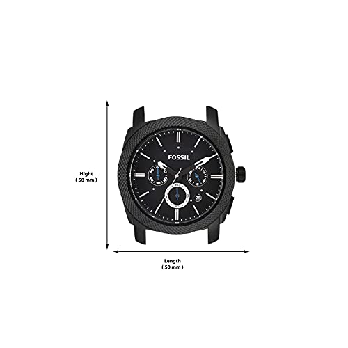 Fossil Men's Black Stainless Steel Chronograph Watch FS4487