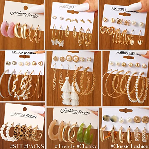 Trendy Chunky Hoops Earring Set for Girls & Women
