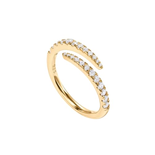PAVOI 14K Gold Plated Cubic Zirconia Eternity Band