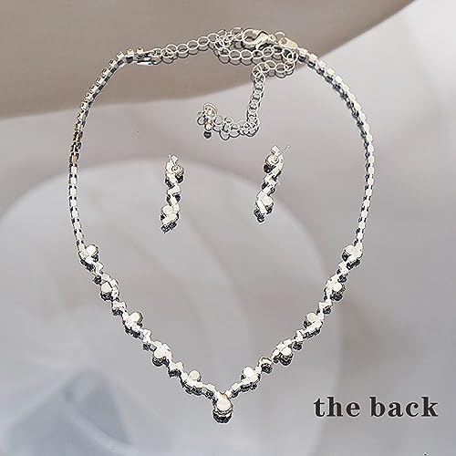 Tatibana Silver Crystal Wedding Jewelry Set