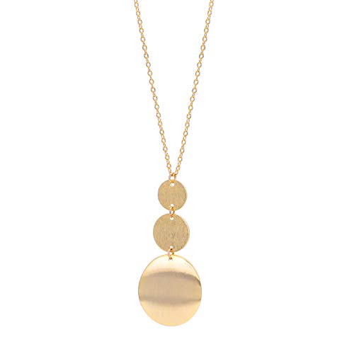 PERNNLA PEARL Gold Plated Multi-Layer Pendant Necklace