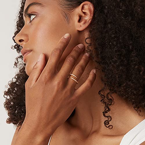 PAVOI 14K Gold Plated Cubic Zirconia Eternity Band