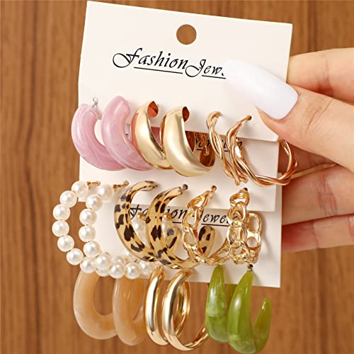 Trendy Chunky Hoops Earring Set for Girls & Women