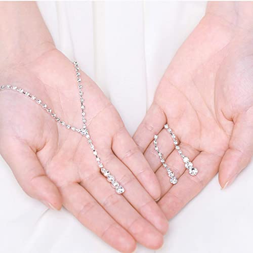 Sparkling Silver Bridal Jewelry Set - Necklaces and Earrings