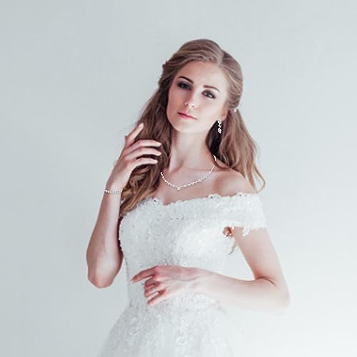 Tatibana Silver Crystal Wedding Jewelry Set