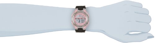 Armitron Pink Digital Chronograph Watch with Textured Resin Strap