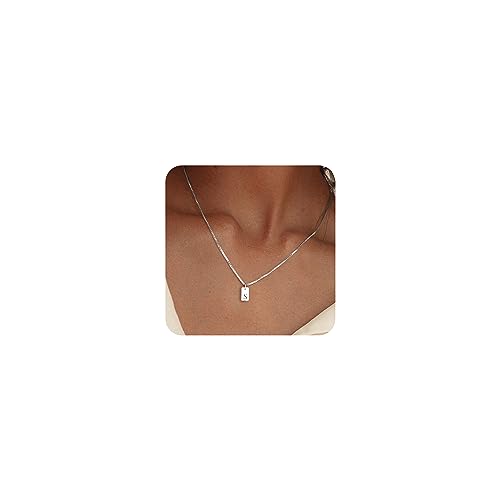 Silver Plated Initial Necklaces: Dainty Personalized Jewelry