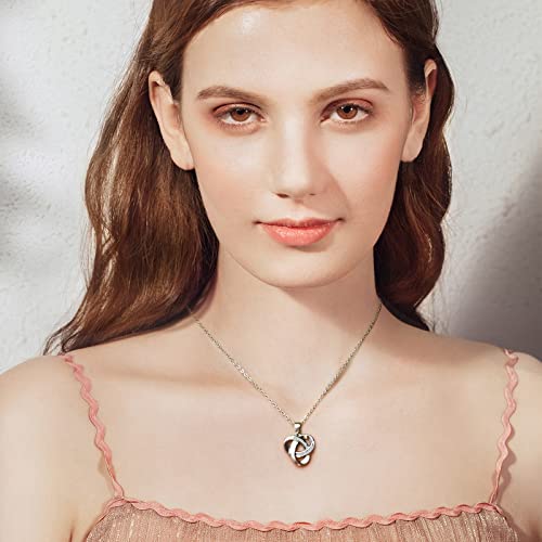 Sterling Silver Love Knot Necklace for Women