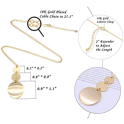 PERNNLA PEARL Gold Plated Multi-Layer Pendant Necklace