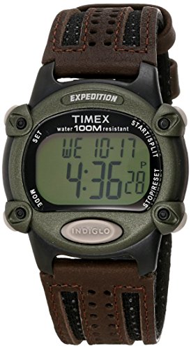Timex Men's Expedition Digital Watch with Nylon/Leather Strap