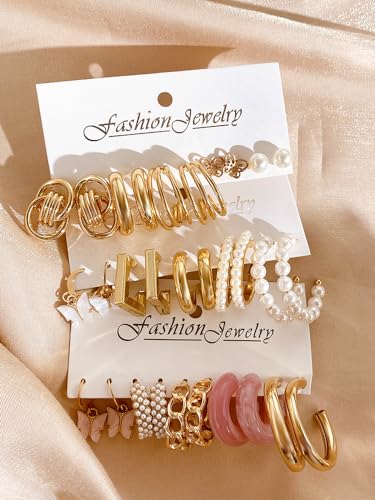 Trendy Chunky Hoops Earring Set for Girls & Women