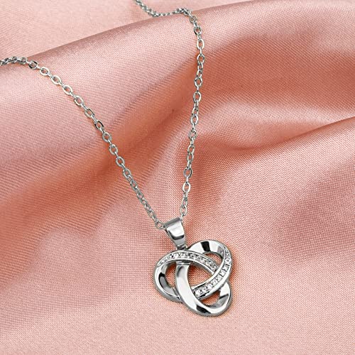 Sterling Silver Love Knot Necklace for Women