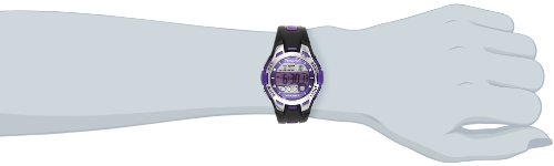 Purple Accented Black Resin Digital Chronograph Watch Women's