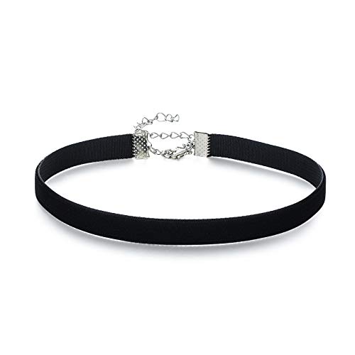 Classic Black Velvet Choker Necklace for Women - Jewelry