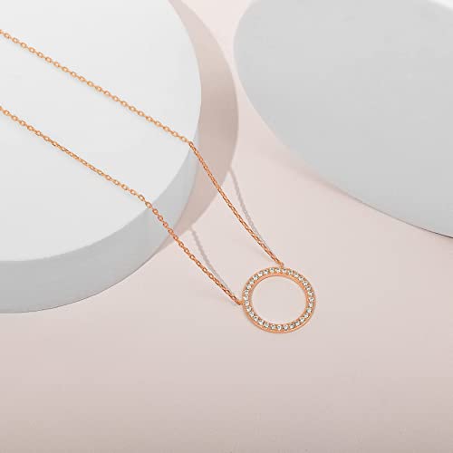PAVOI CZ Solitaire Necklace | Dainty Gold Pendant