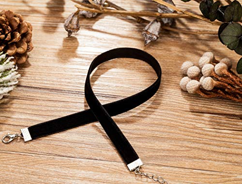 Classic Black Velvet Choker Necklace for Women - Jewelry