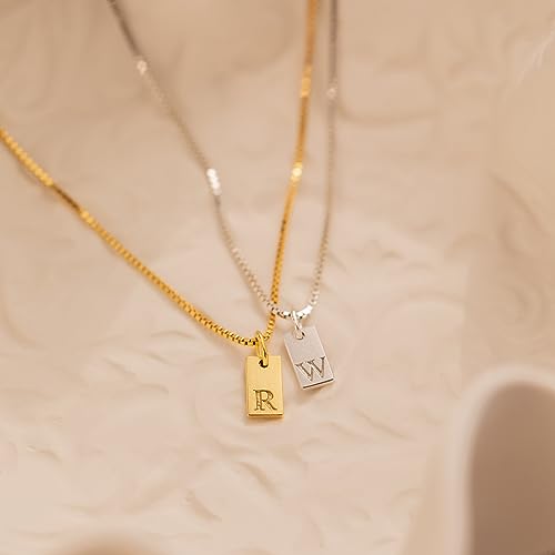 Silver Plated Initial Necklaces: Dainty Personalized Jewelry
