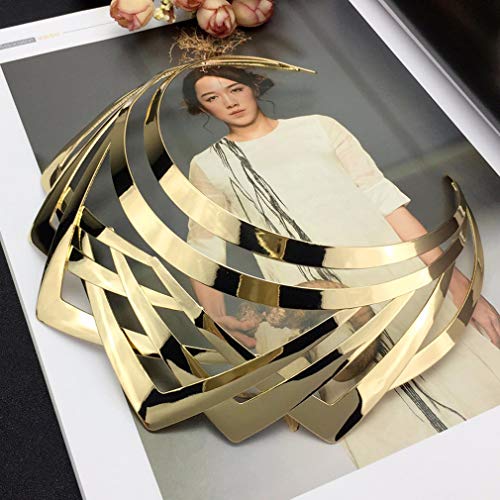YAZILIND Gold Statement Choker Necklace - Bib Style