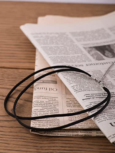 Goth Hippie Black Faux Leather Choker, Dainty Necklace