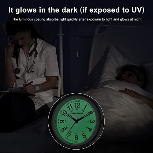 Navy Blue Nurse Watch with 24-hour Dial