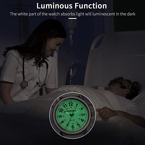 Luminous Silicone Band Nurse Watch for Women