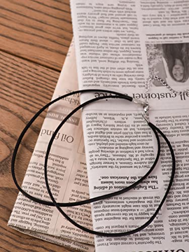 Goth Hippie Black Faux Leather Choker, Dainty Necklace