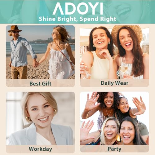 Adoyi Gold Hoop Earrings Set for Women with 9 Pairs