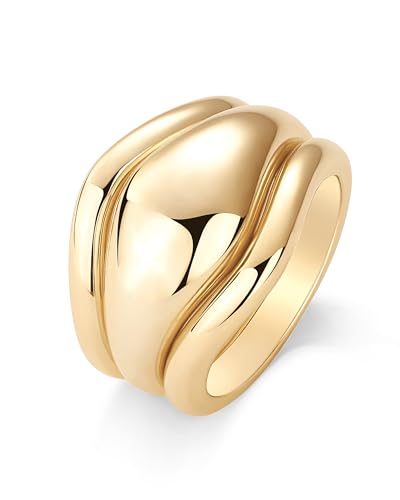 PAVOI 14K Gold Plated Women's Statement Rings Set