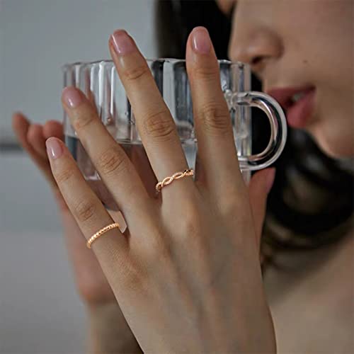 14K Gold Plated Stackable Knuckle Rings Set Women's Sizes