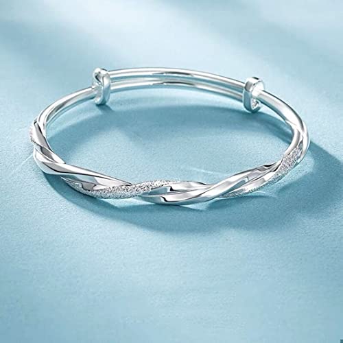Adjustable Sterling Silver Bangle Bracelets - Perfect Gift