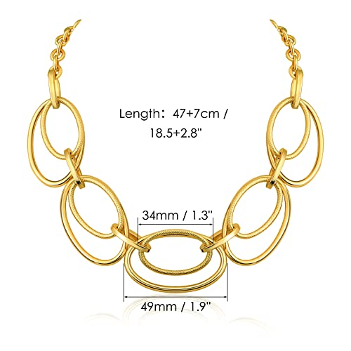 14k Gold Plated Cable Link Pendant Necklace