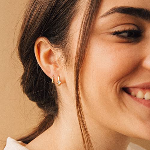 Gold Earring Sets for Multiple Piercing, Hypoallergenic Studs