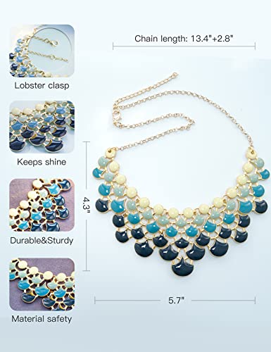 Jane Stone Ombre Niagara Fashion Statement Necklace