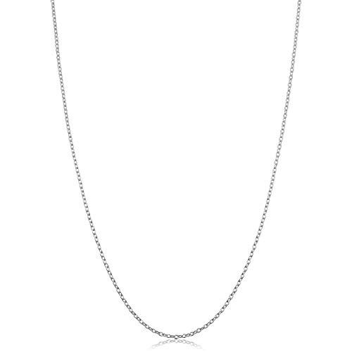 Sterling Silver Round Cable Chain Necklace - 1.2mm, 16