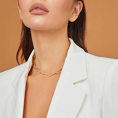 LANE WOODS Chunky 14K Gold Plated Link Necklace