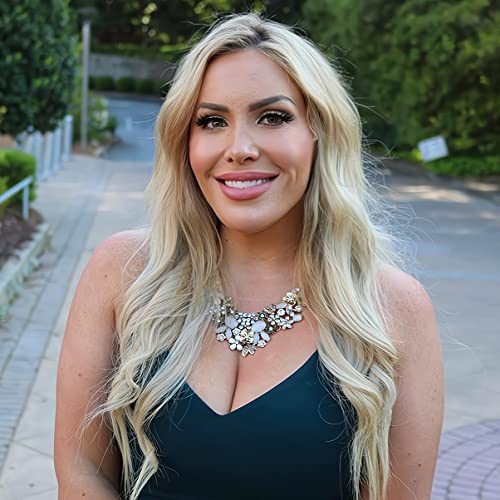 Floral Bib Necklace: Women's Chunky Antique Gold