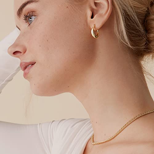 PAVOI 14K Gold Chunky Hoop Earrings for Women