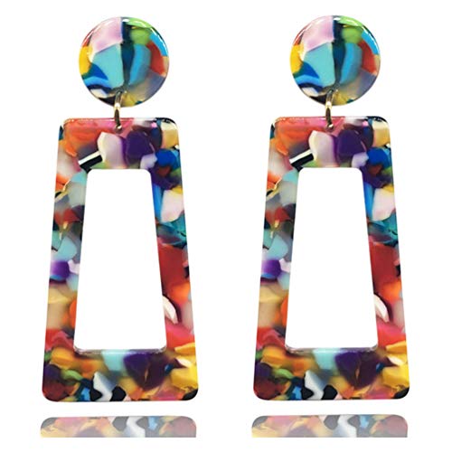 Multicolor Resin Dangle Earrings for Women