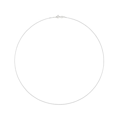 925 Sterling Silver Thin 0.8mm Box Chain Necklace