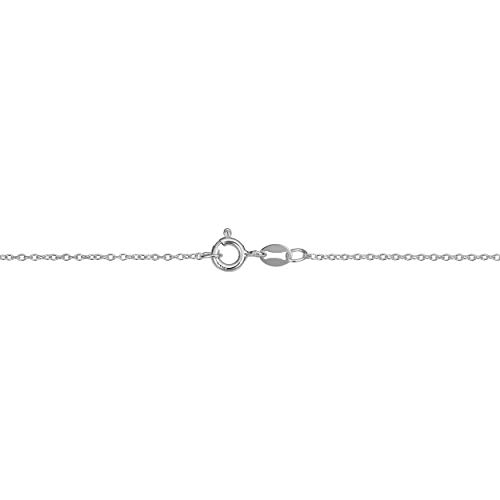 Sterling Silver Round Cable Chain Necklace - 1.2mm, 16