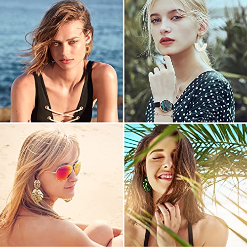 FIFATA 18 Pairs Stylish Statement Earrings Set for Women