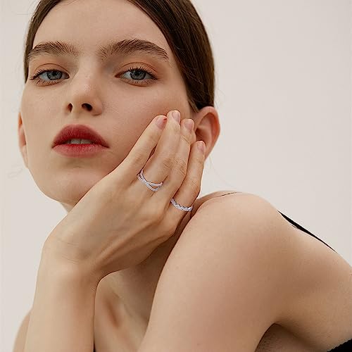 3PCS Gold and Silver Stackable Rings for Women