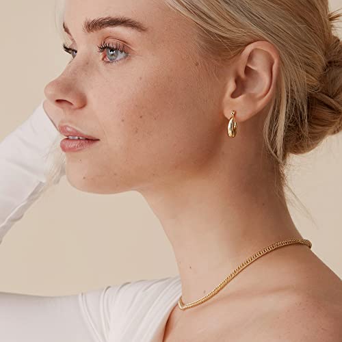PAVOI 14K Gold Chunky Hoop Earrings for Women