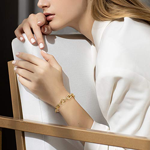 Lane Woods 14k Gold Plated Chunky Link Bracelet