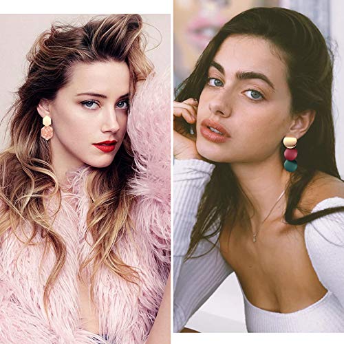 FIFATA 18 Pairs Stylish Statement Earrings Set for Women