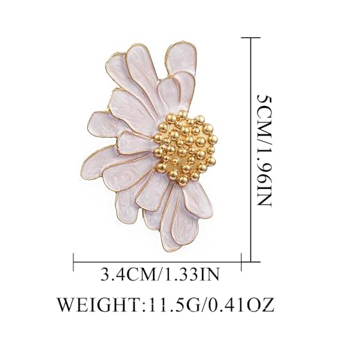 Vintage White Floral Enamel Daisy Stud Earrings Kit
