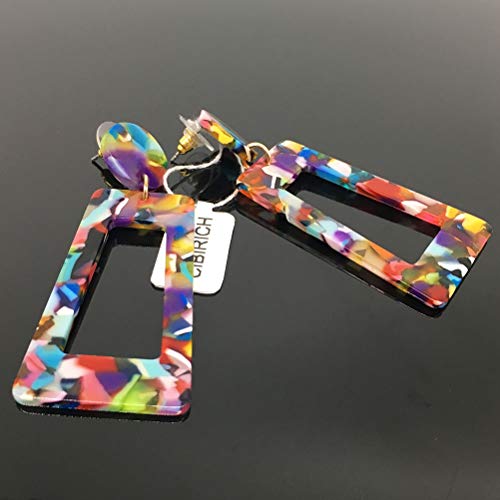 Multicolor Resin Dangle Earrings for Women