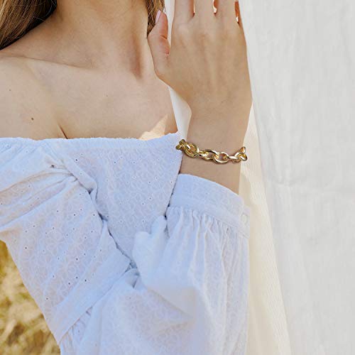 Lane Woods 14k Gold Plated Chunky Link Bracelet