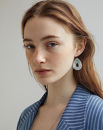 LILIE&WHITE Antique Silver Teardrop Bohemian Dangle Earrings