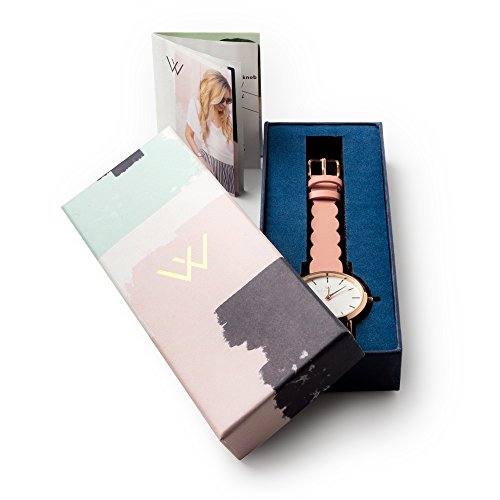Rose Gold Olivia Mini Watch with Navy Blue Band